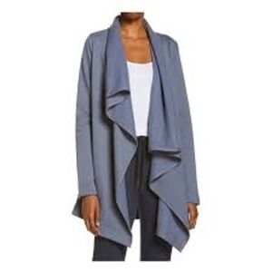 UGG Women's Janni Fleece‎ Blankey Cardigan in Cyclone Blue Size Small